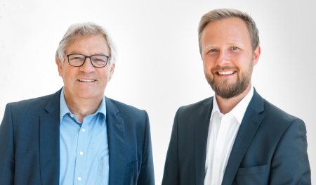 Ulrich Burkart (left) and Dominik Broellochs will coordinate all sustainability initiatives of the of Optima Group. (c): Optima