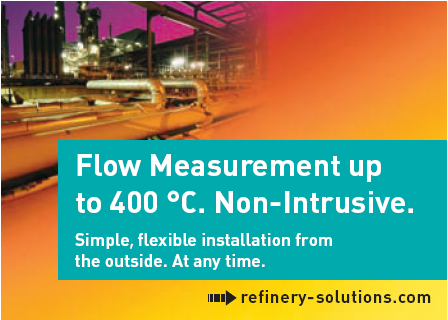 Flow measurement up to 400&Acirc;&deg;C