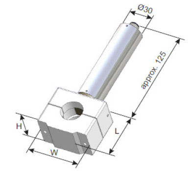 Non-intrusive full/empty limit switch at small diameter pipes