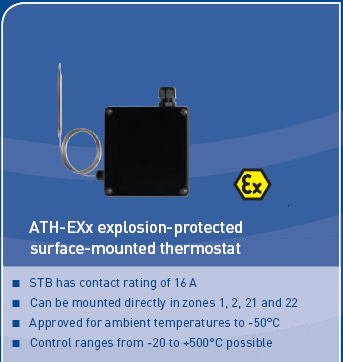 ATH-EXx surface mounted thermostat
