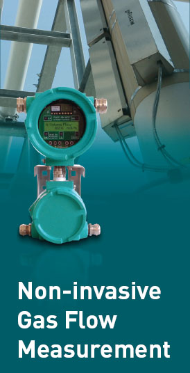 Non-invasive gas flow measurement
