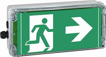 Explosion-protected escape signs