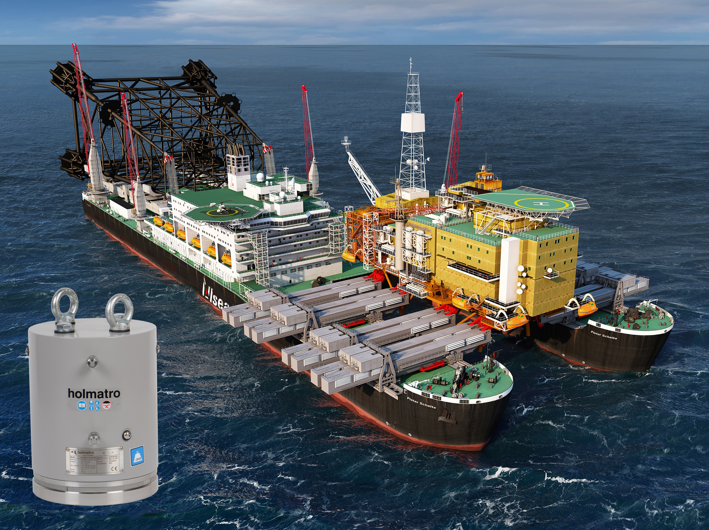 52 Holmatro Cylinders for the World's Largest Heavy Lift Ship