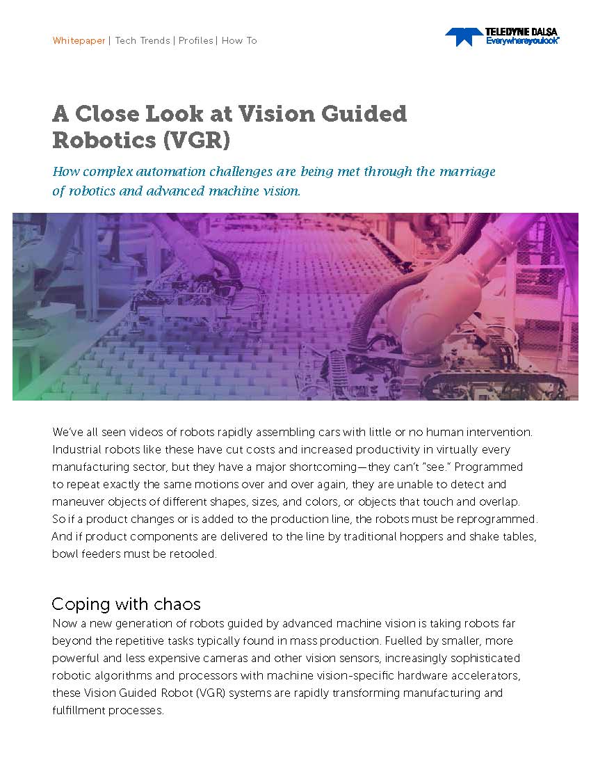A Close Look at Vision Guided Robotics