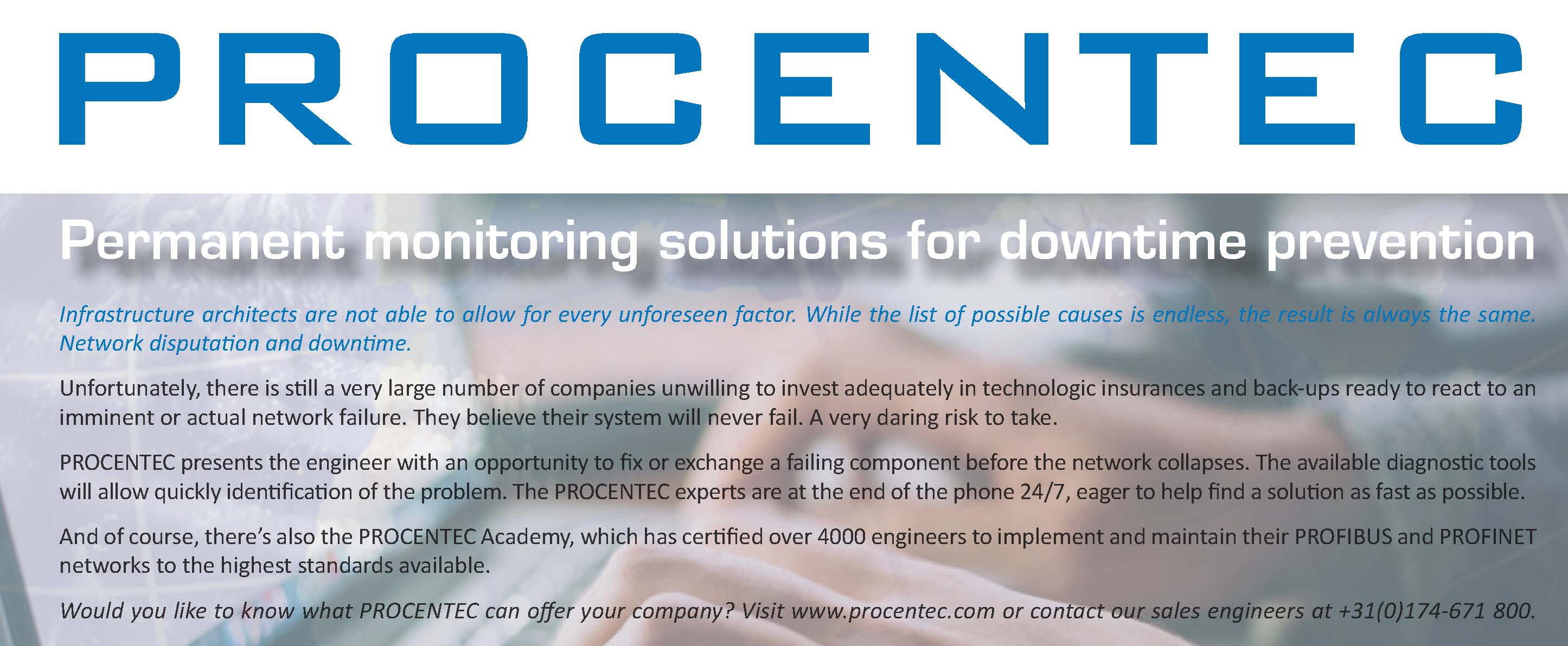 Preventce Monitor Permanent Monitoring Solutions for Downtime Prevention